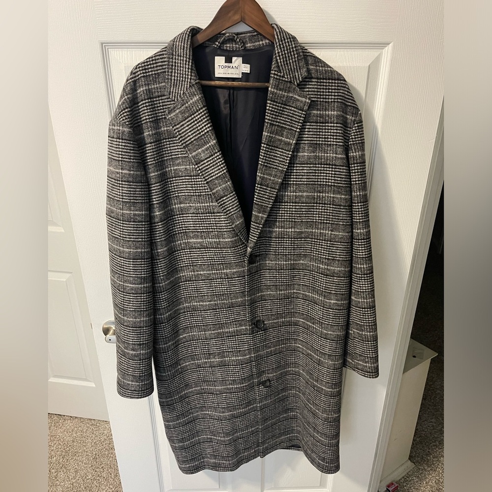 XL Topman Grey Overcoat